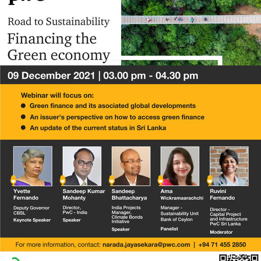Road to Sustainability, Financing the Green Economy