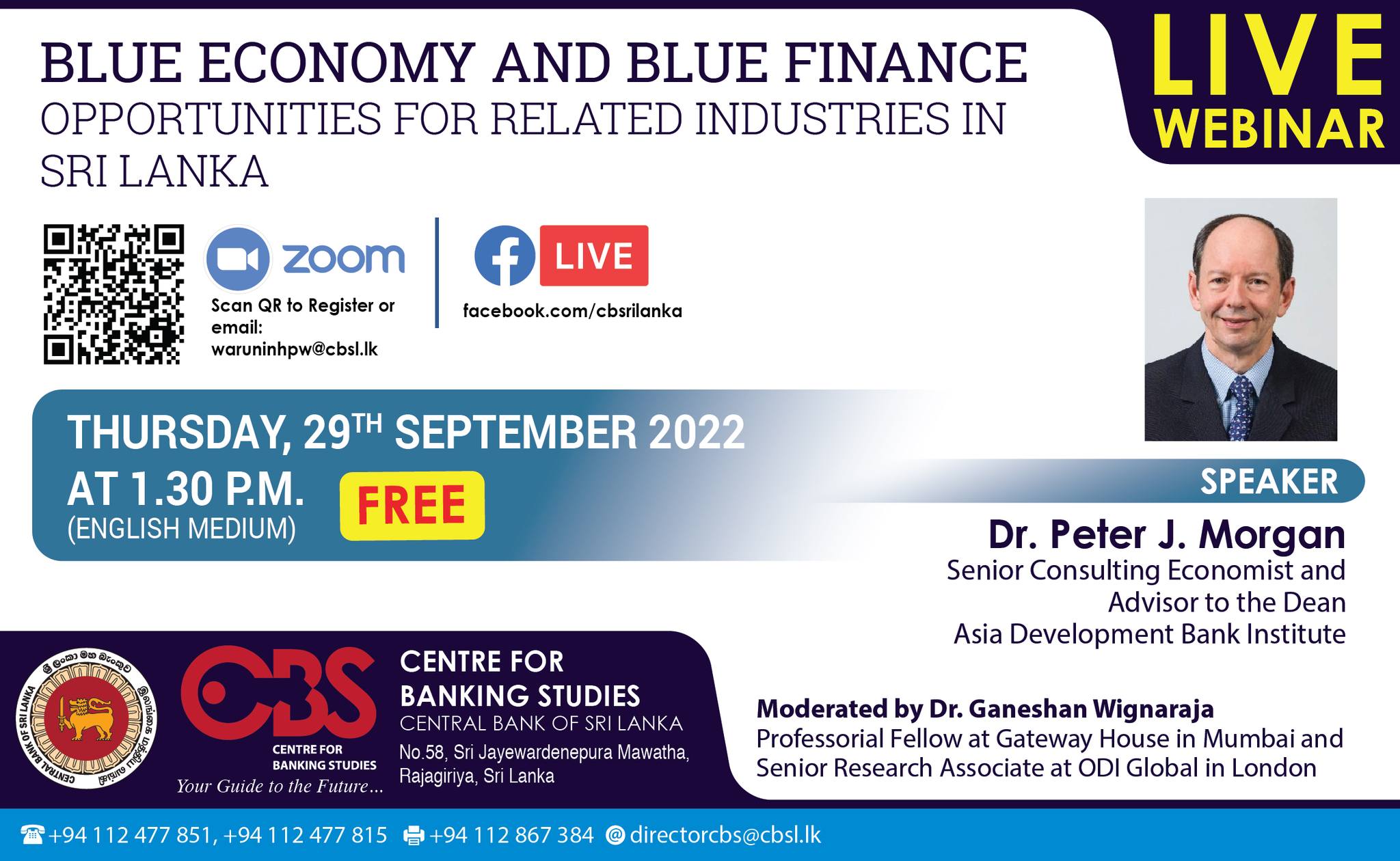 Public Seminar on “Blue Economy and Blue Finance – Opportunities for Related Industries in Sri Lanka”
